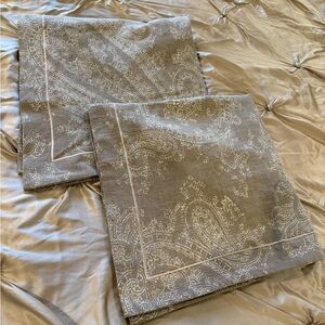 Peacock Alley shams. Jacquard 100% egyptian cotton made in U.S Orig.$280 each